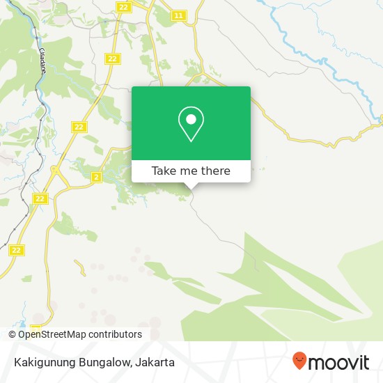 Kakigunung Bungalow map