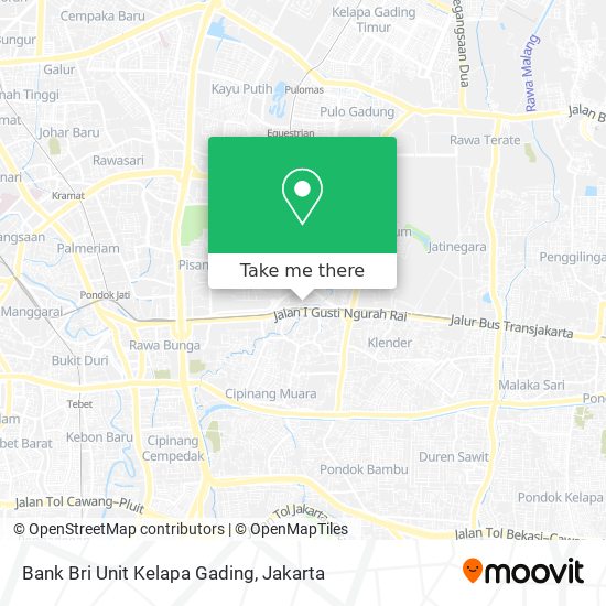 Bank Bri Unit Kelapa Gading map