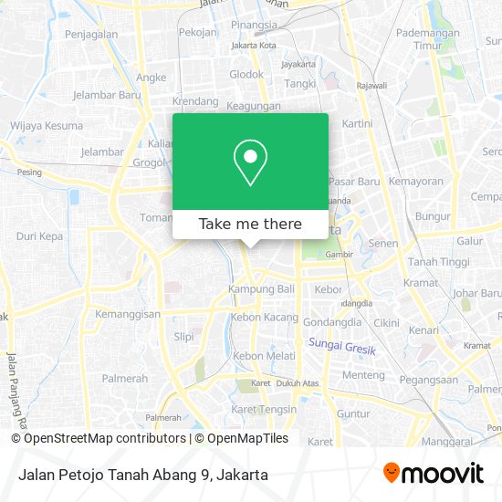 Jalan Petojo Tanah Abang 9 map