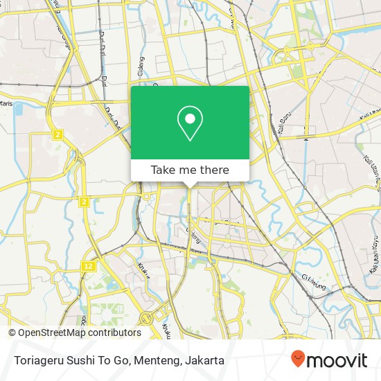 Toriageru Sushi To Go, Menteng map