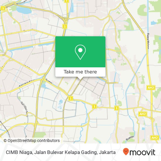 CIMB Niaga, Jalan Bulevar Kelapa Gading map