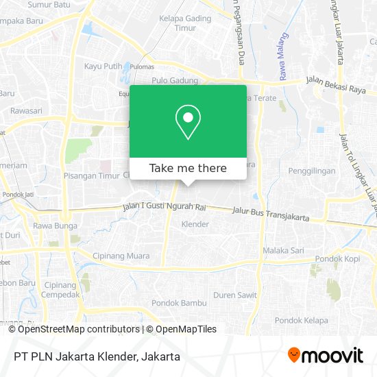 PT PLN Jakarta Klender map