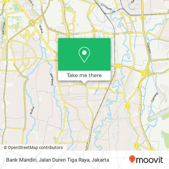 Bank Mandiri, Jalan Duren Tiga Raya map