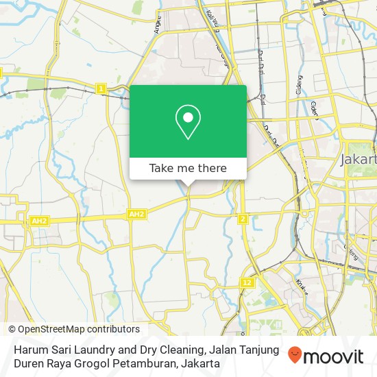 Harum Sari Laundry and Dry Cleaning, Jalan Tanjung Duren Raya Grogol Petamburan map