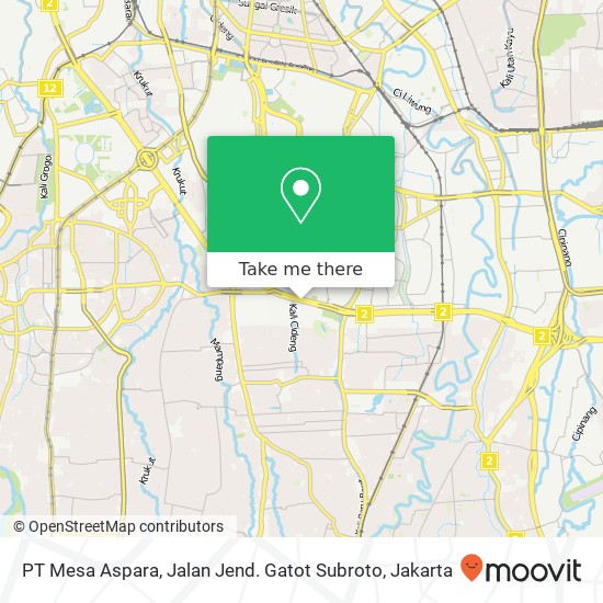 PT Mesa Aspara, Jalan Jend. Gatot Subroto map