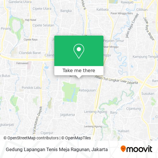 Gedung Lapangan Tenis Meja Ragunan map