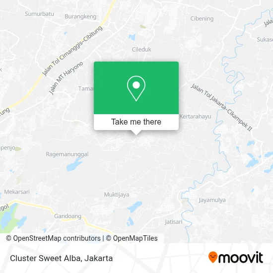 Cluster Sweet Alba, Cluster Sweet Alba Setu map