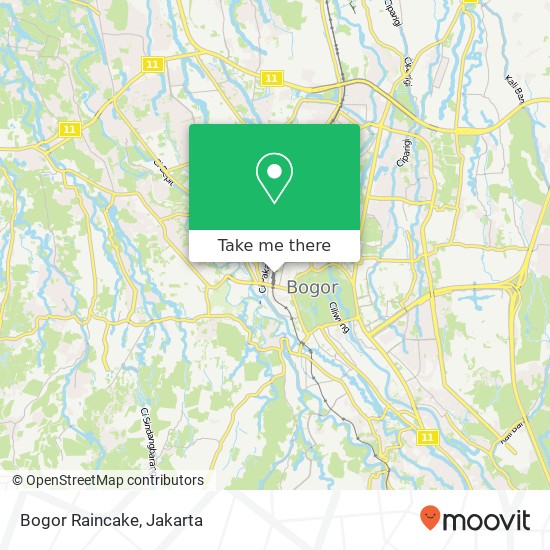 Bogor Raincake, Jalan Nyi Raja Permas Bogor Tengah map