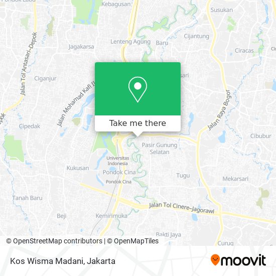 Kos Wisma Madani map