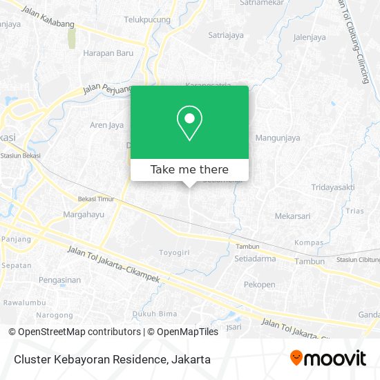 Cluster Kebayoran Residence map