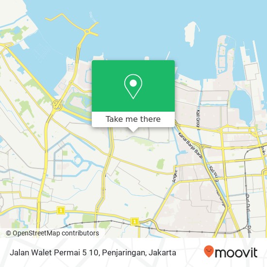 Jalan Walet Permai 5 10, Penjaringan map