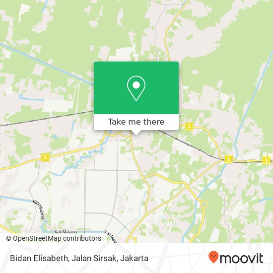 Bidan Elisabeth, Jalan Sirsak map