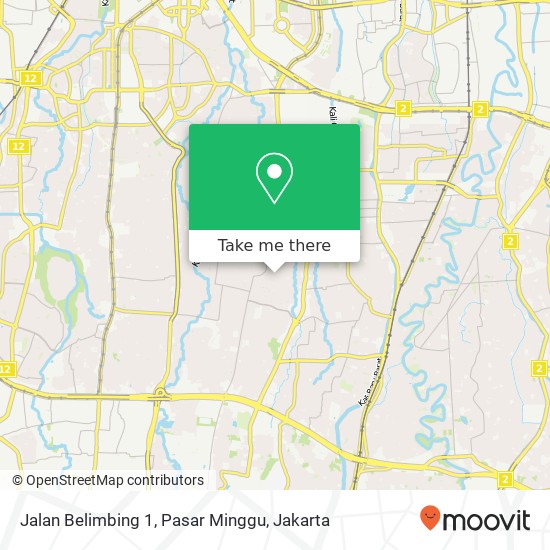 Jalan Belimbing 1, Pasar Minggu map