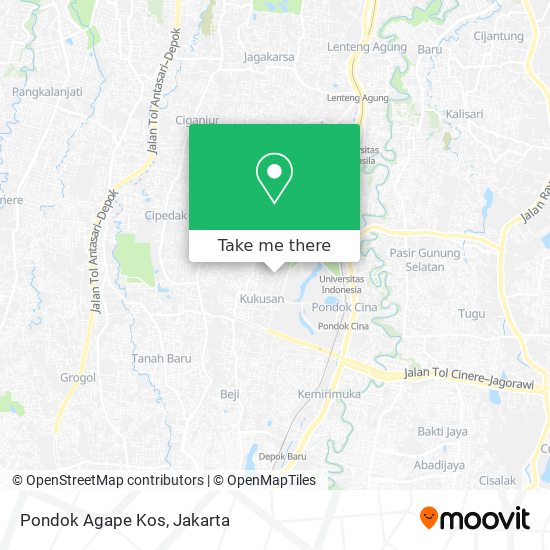 Pondok Agape Kos map