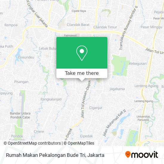 Rumah Makan Pekalongan Bude Tri map