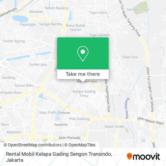 Rental Mobil Kelapa Gading Sengon Transindo map