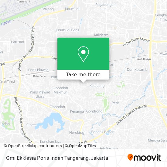 Gmi Ekklesia Poris Indah Tangerang map