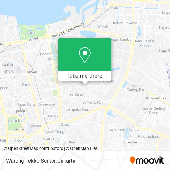 Warung Tekko Sunter map