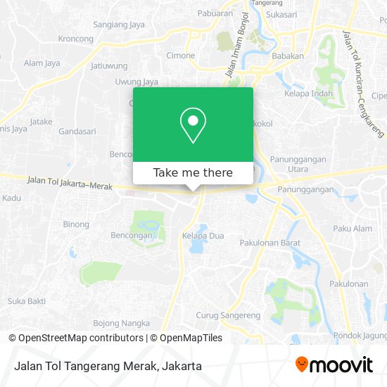 Jalan Tol Tangerang Merak map