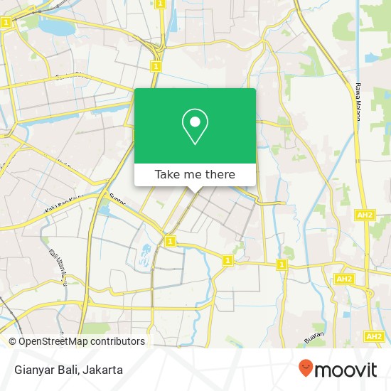 Gianyar Bali, Jalan Bulevar Kelapa Gading map