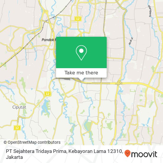 PT Sejahtera Tridaya Prima, Kebayoran Lama 12310 map