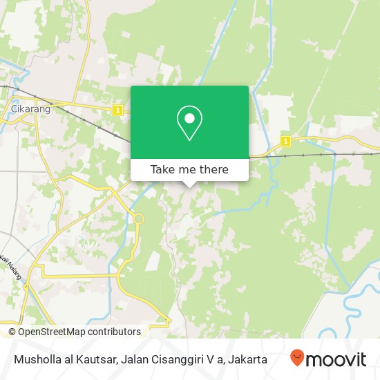 Musholla al Kautsar, Jalan Cisanggiri V a map