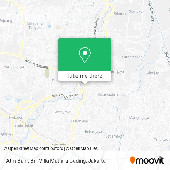 Atm Bank Bni Villa Mutiara Gading map