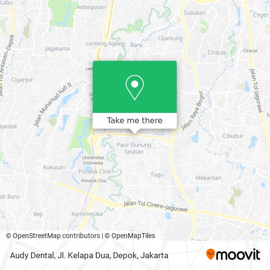 Audy Dental, Jl. Kelapa Dua, Depok map