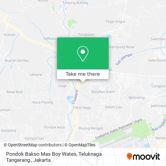Pondok Bakso Mas Boy Wates, Teluknaga Tangerang. map