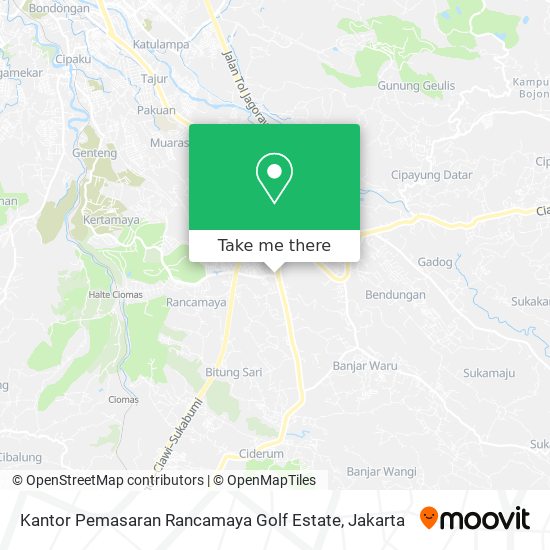 Kantor Pemasaran Rancamaya Golf Estate map