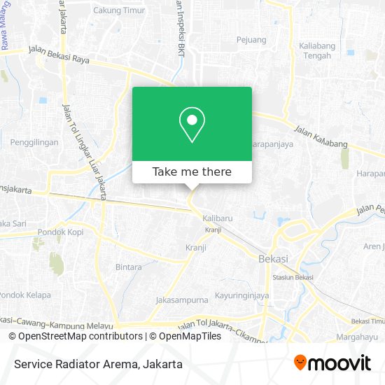 Service Radiator Arema map