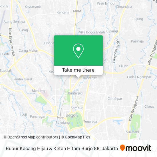 Bubur Kacang Hijau & Ketan Hitam Burjo 88 map