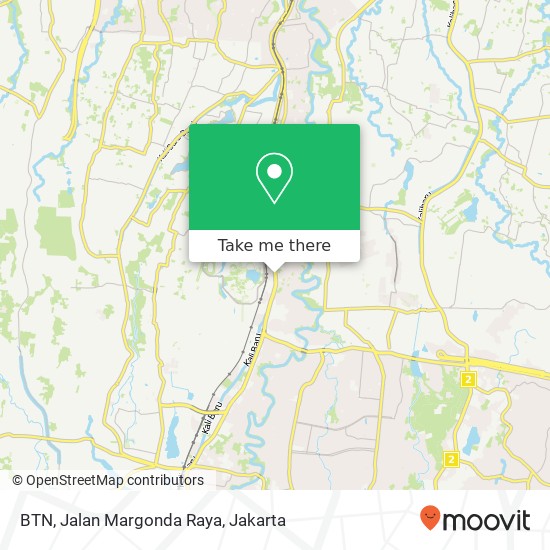 BTN, Jalan Margonda Raya map