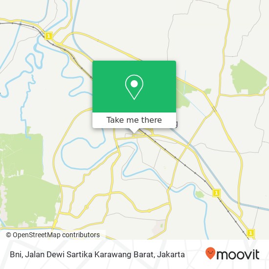 Bni, Jalan Dewi Sartika Karawang Barat map