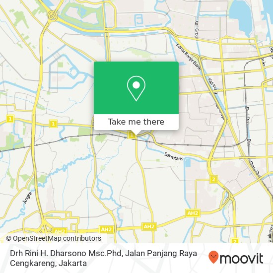 Drh Rini H. Dharsono Msc.Phd, Jalan Panjang Raya Cengkareng map