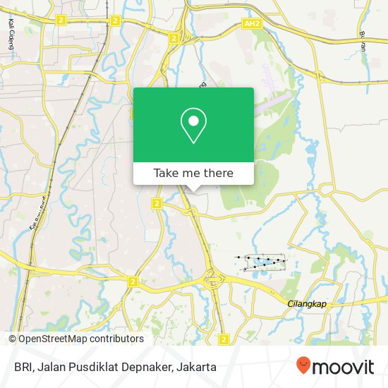 BRI, Jalan Pusdiklat Depnaker map