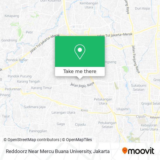 Reddoorz Near Mercu Buana University map