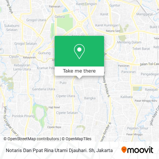 Notaris Dan Ppat Rina Utami Djauhari. Sh map