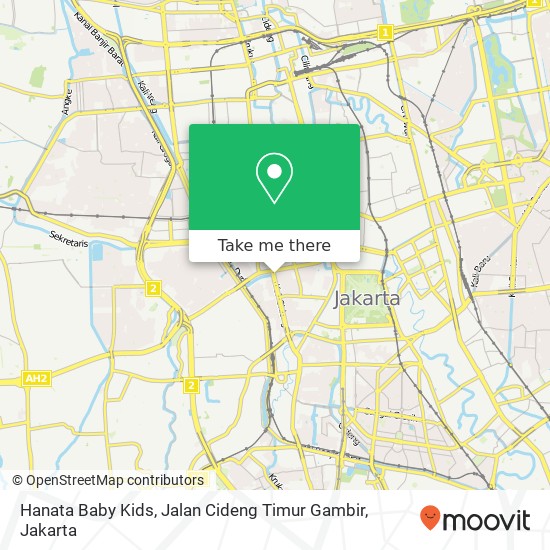 Hanata Baby Kids, Jalan Cideng Timur Gambir map