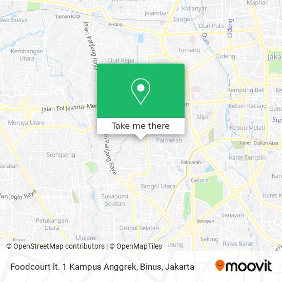 Foodcourt lt. 1 Kampus Anggrek, Binus map