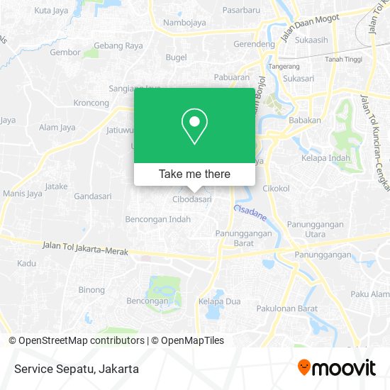 Service Sepatu map