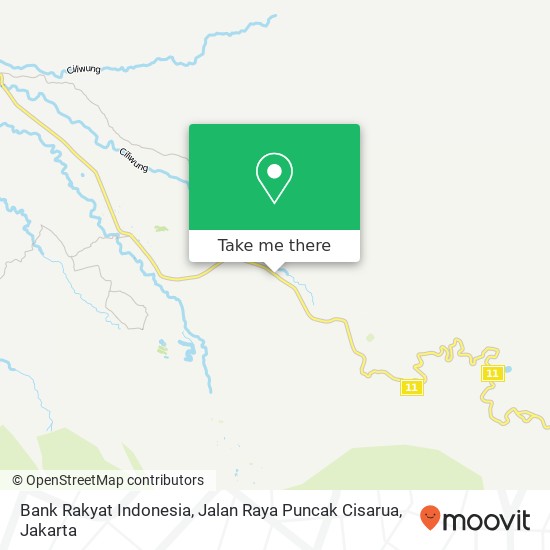 Bank Rakyat Indonesia, Jalan Raya Puncak Cisarua map