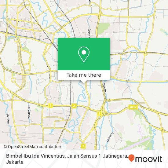 Bimbel Ibu Ida Vincentius, Jalan Sensus 1 Jatinegara map