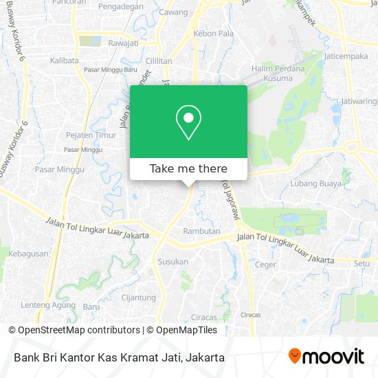 Bank Bri Kantor Kas Kramat Jati map