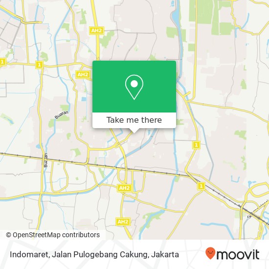 Indomaret, Jalan Pulogebang Cakung map