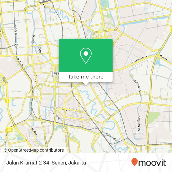 Jalan Kramat 2 34, Senen map