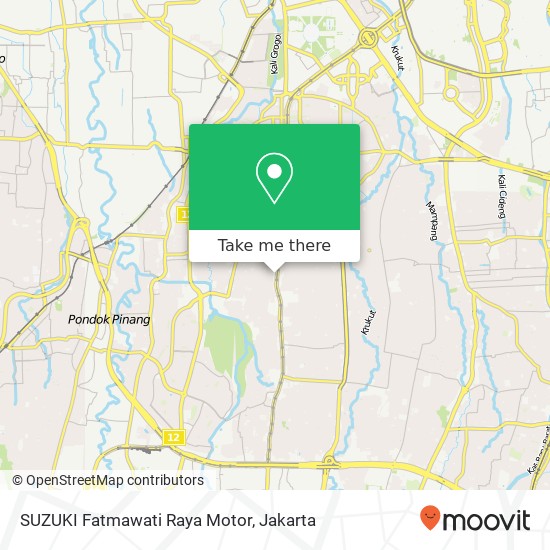 SUZUKI Fatmawati Raya Motor, Jalan RS Fatmawati map