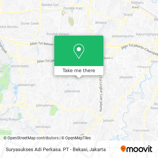 Suryasukses Adi Perkasa. PT - Bekasi map