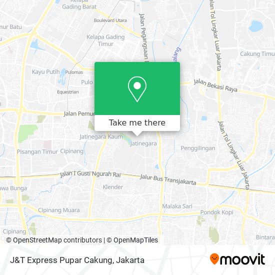 J&T Express Pupar Cakung map