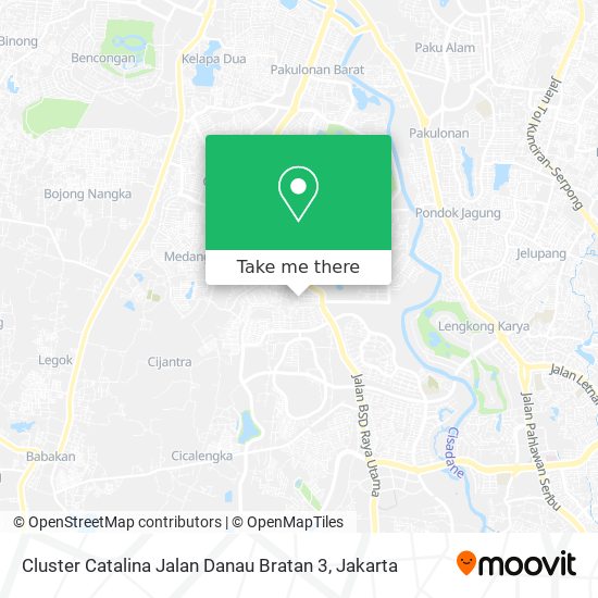 Cluster Catalina Jalan Danau Bratan 3 map